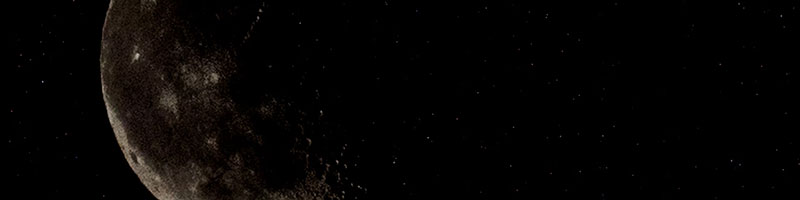 the moon on a dark night.