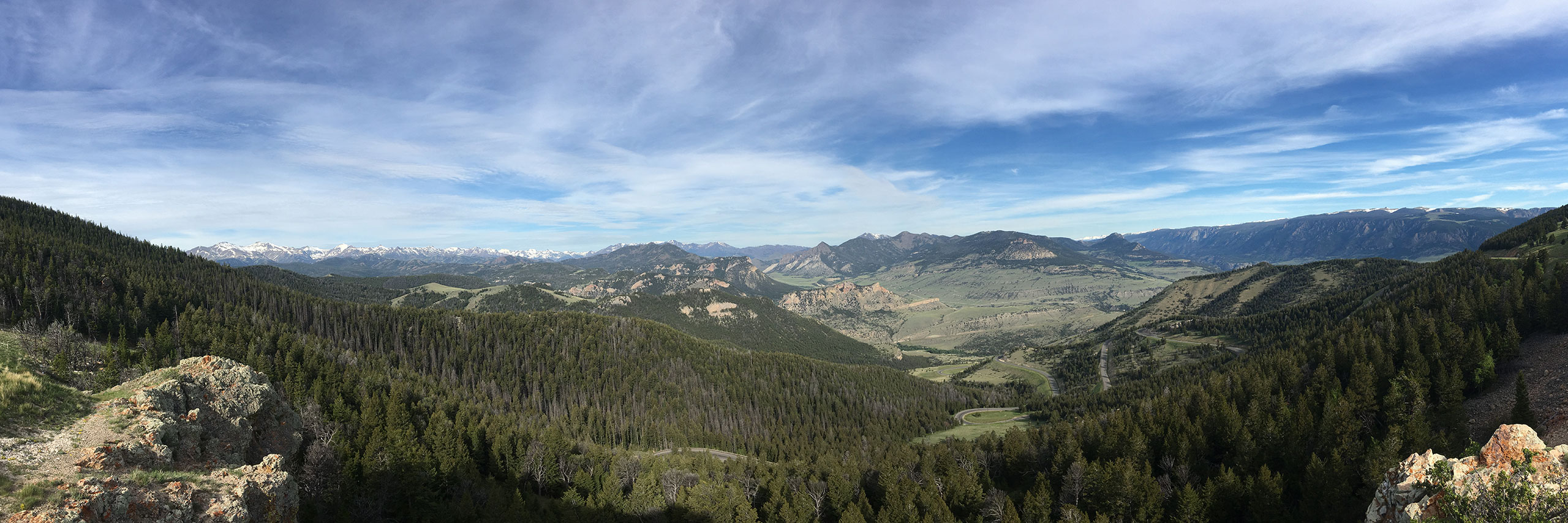 Landscape of mountains.